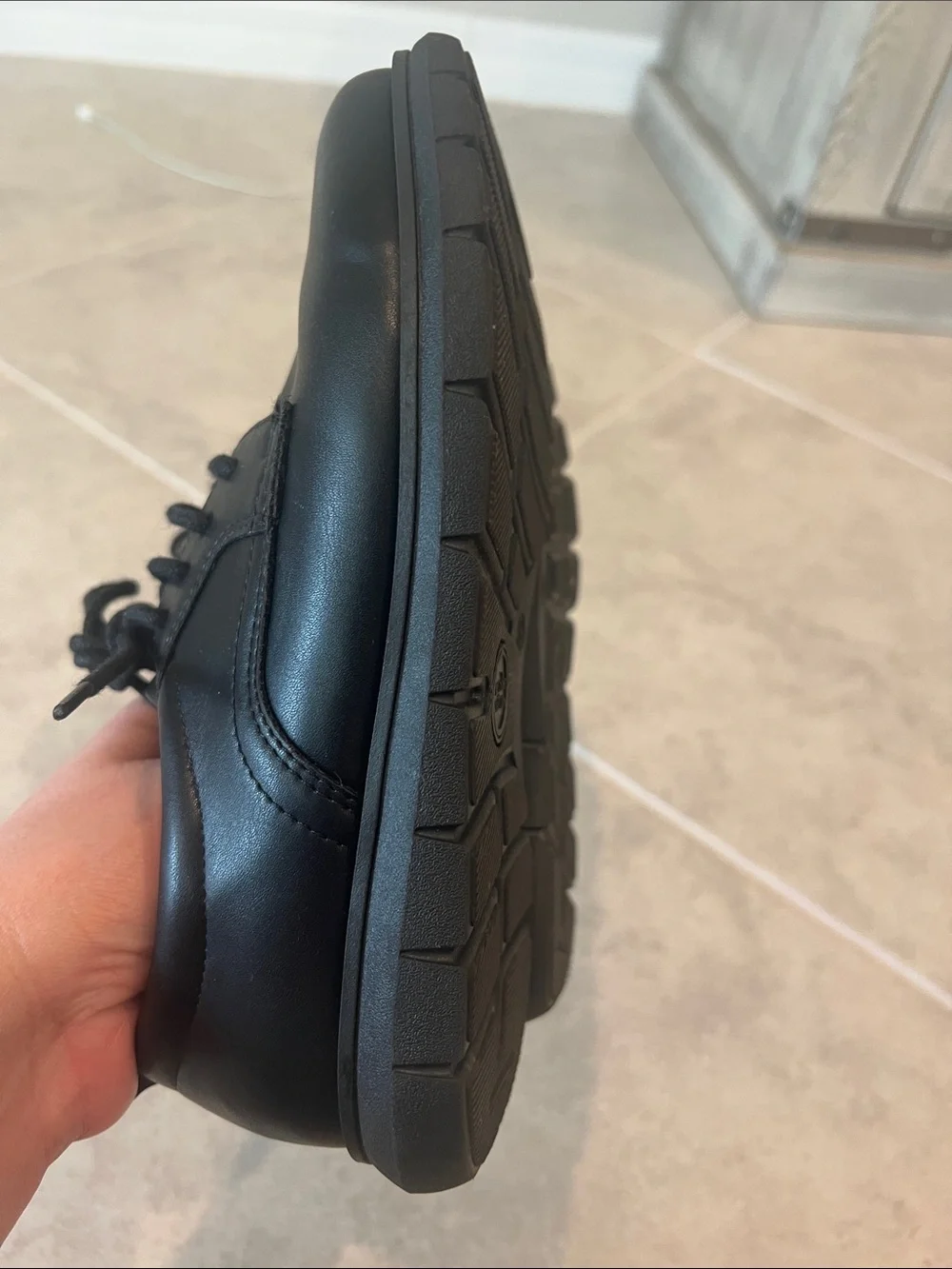 • Like New - wonder nation Black Boys Lace-Up Dress Shoes, size 3 •
